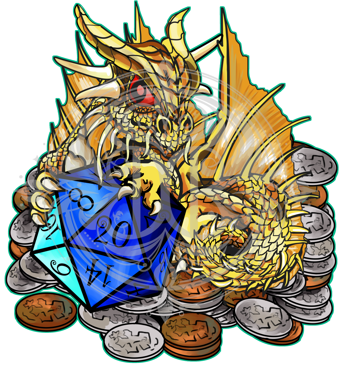 Baby Gold Dragon sticker