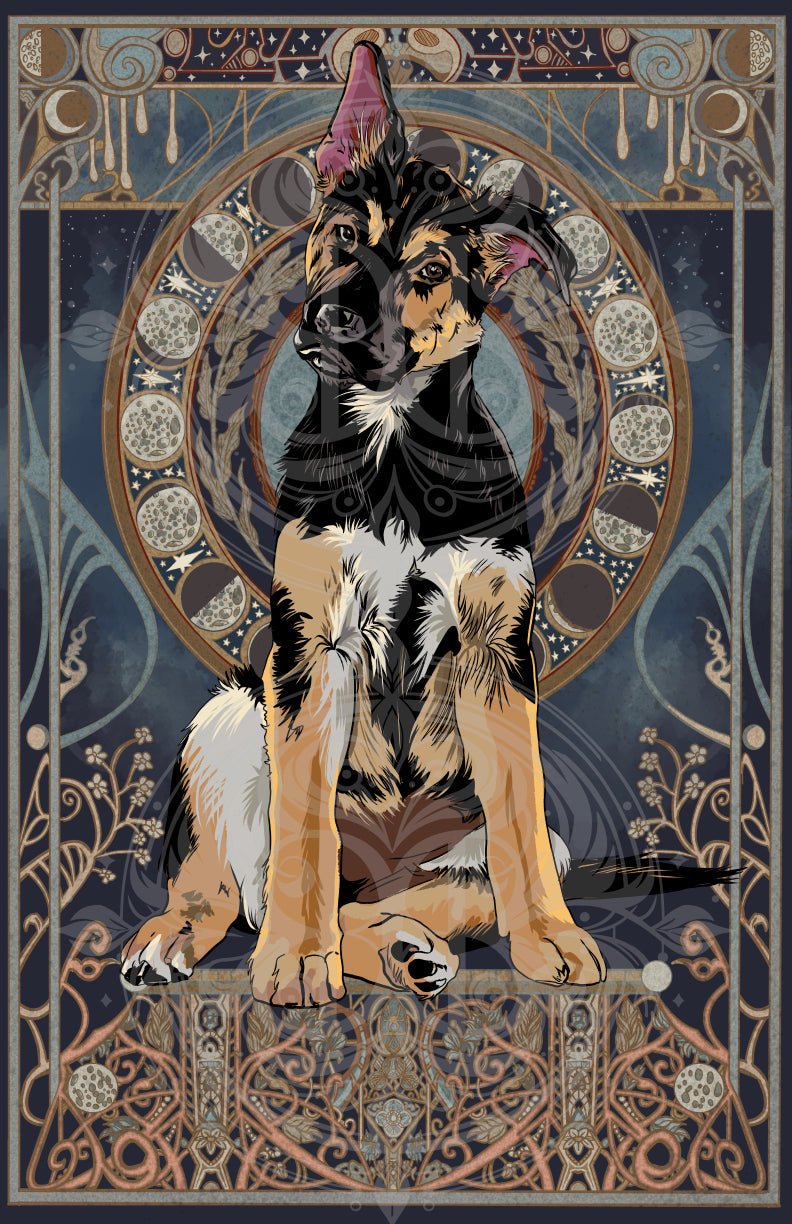 Young German Shepherd Small Print