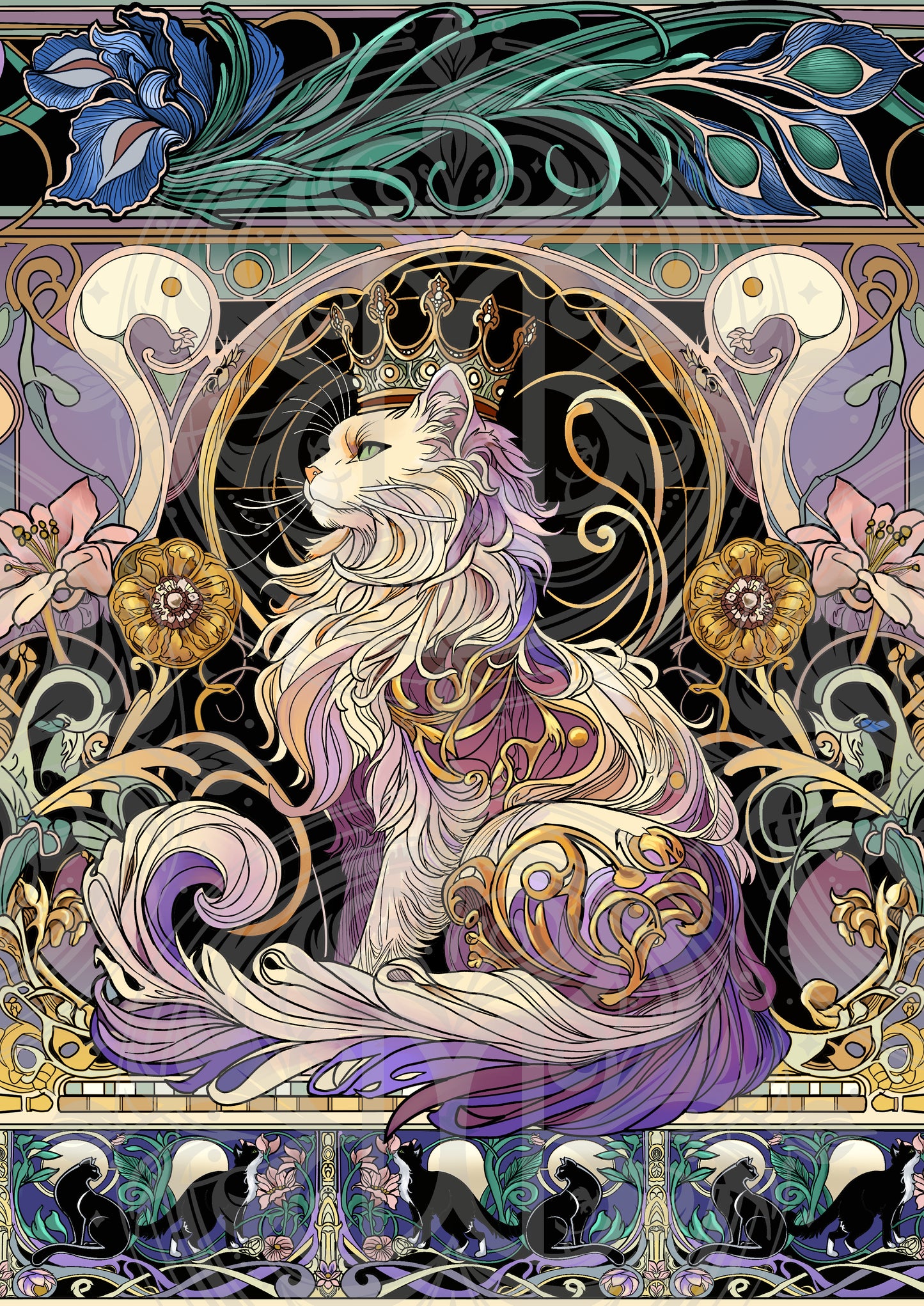 Majestic Long-haired cat Wall-Sized Print