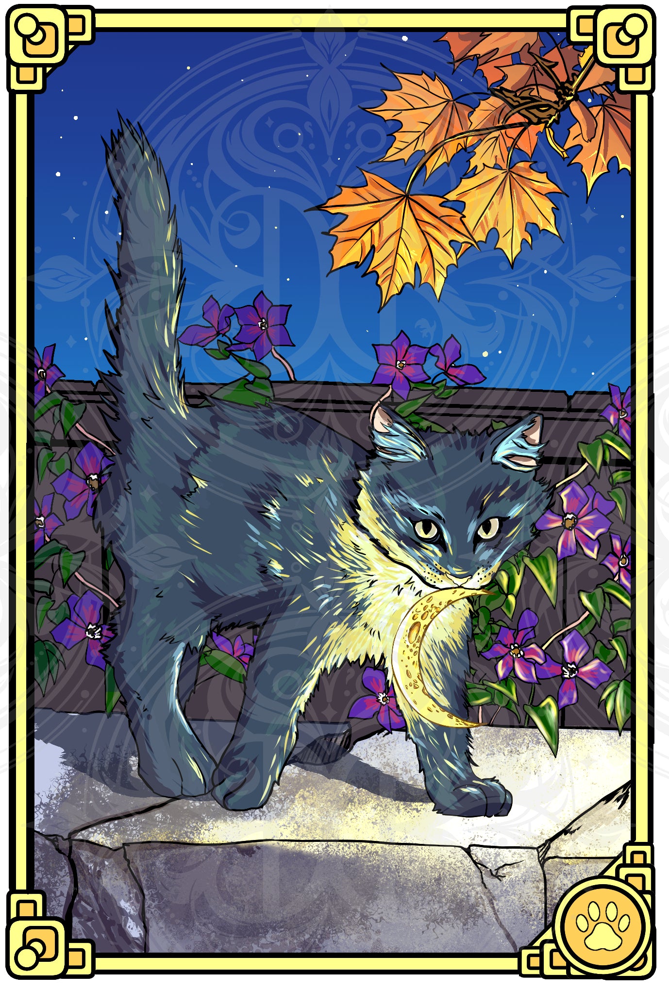 Kitten Stealing the Moon Small Print