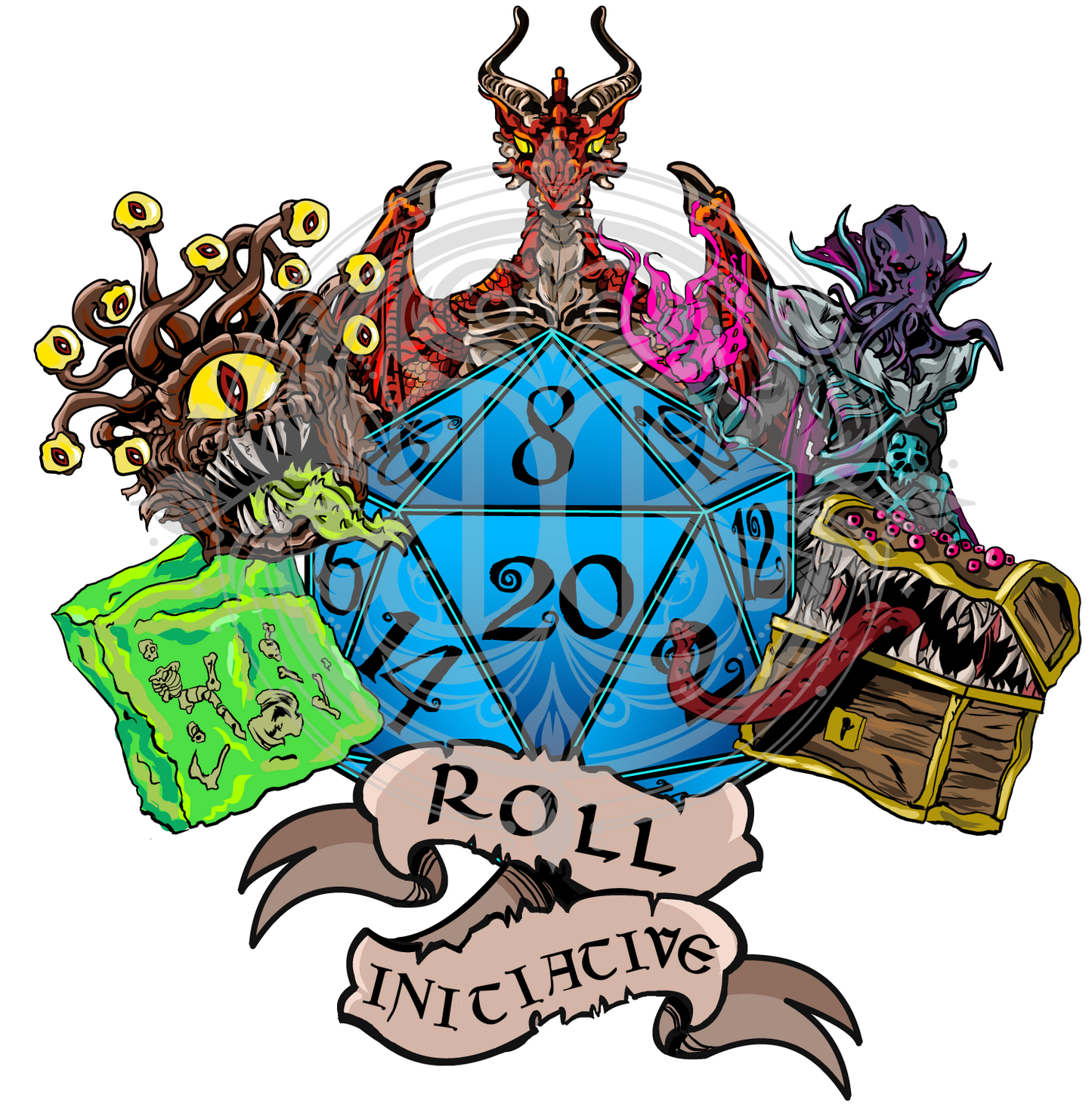 ROLL INITIATIVE sticker
