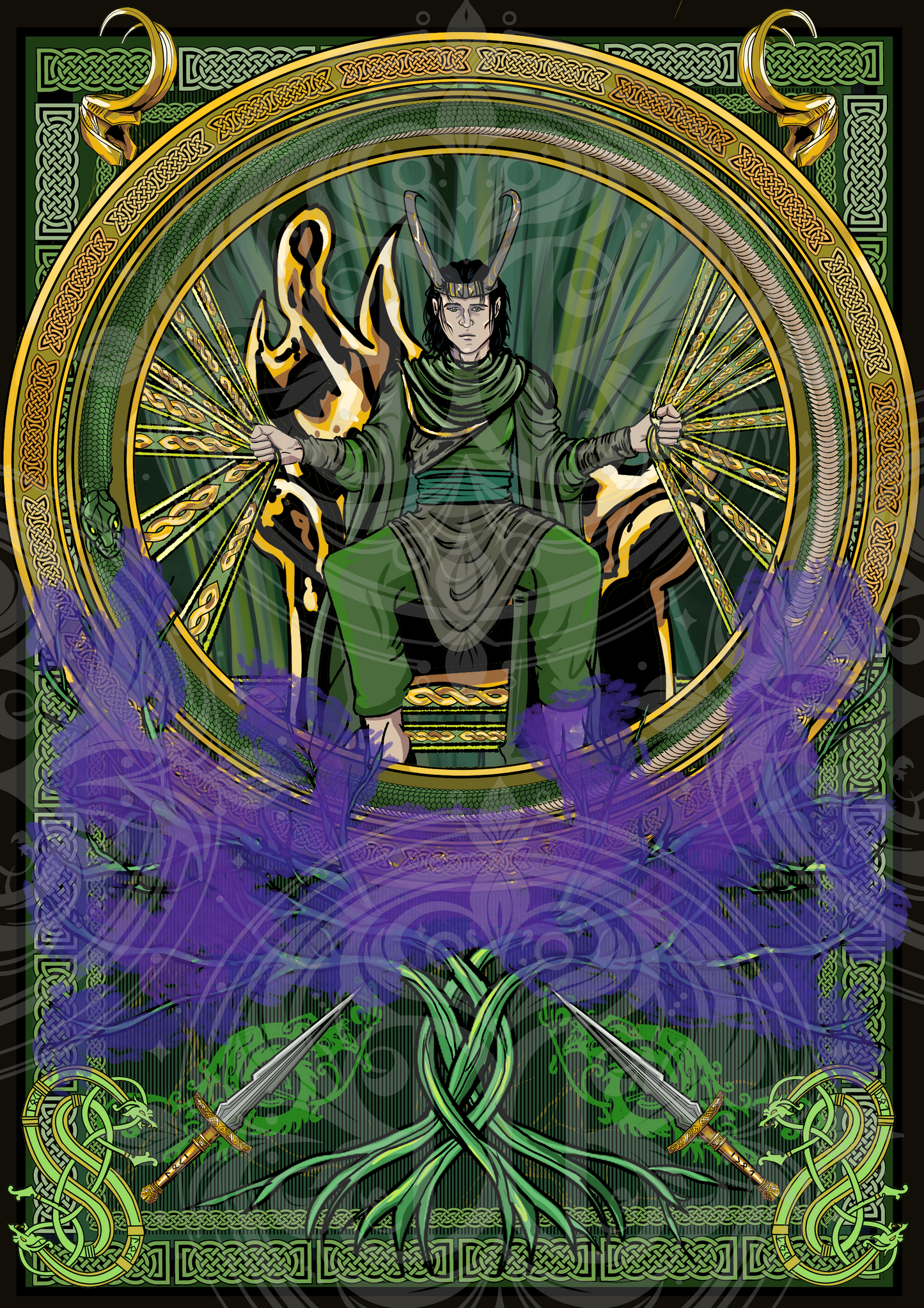 Loki on the Throne Wall-Sized Print